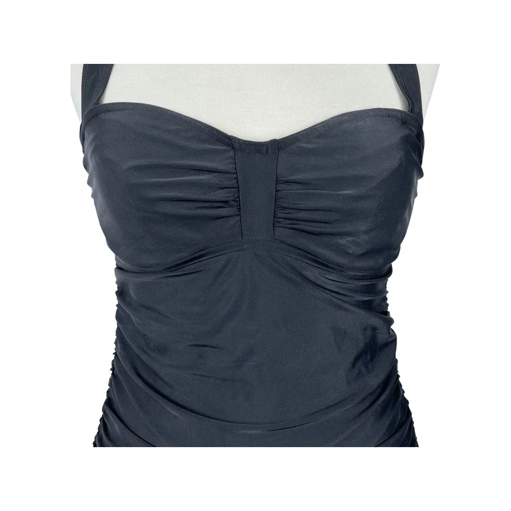 Athleta Women's Black Halter Tankini Top Size 34 B/C